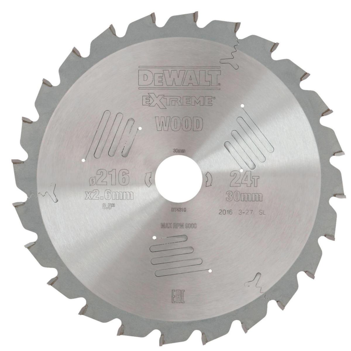 Cirkelsågklinga DEWALT serie 60 HM - SÅGKLINGA 216X30 24T HM60  ATB DEWALT DT4310-QZ