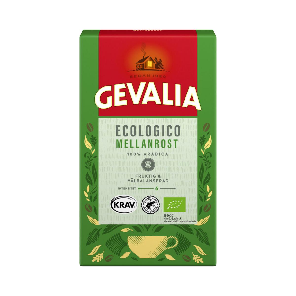 Kaffe Gevalia Mellanrost - KAFFE GEVALIA EKOLOGISKT 425G 720/PALL GEVALIA 4070961