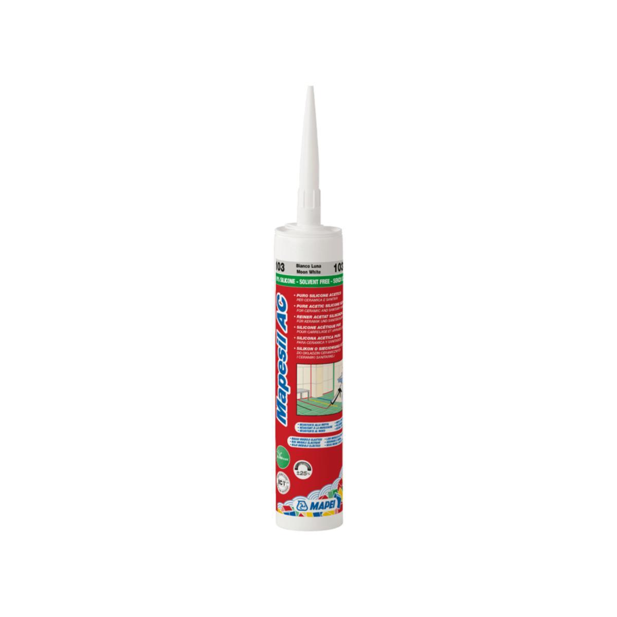 Silikonfogmassa Mapesil AC - MAPESIL AC 100 VIT 310ML ÄTTIKSBASERAD SILIKONFOG