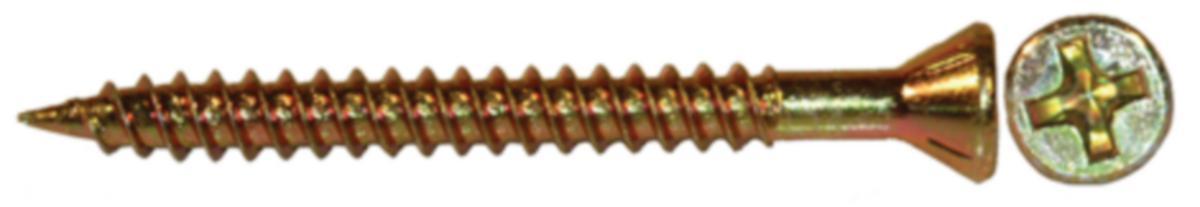 Spån-/Sockelskruv Stål gulkromad Grabber - SPÅN/SOCKELSKRUV GUL 3,8X42 250/ GRABBER G17JCHK