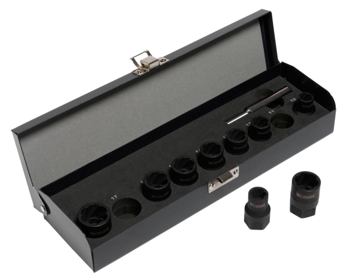 Bultutdragarsats Ironside utvändig - BULTUTDRAGARSATS 1/2" UTVÄNDIG 10-DEL IRONSIDE 116008