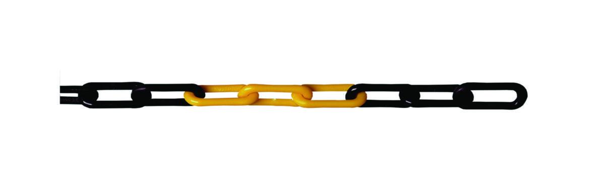 Kätting plast - KÄTTING PLAST 8MM GUL/SVART 20M/SPOLE
