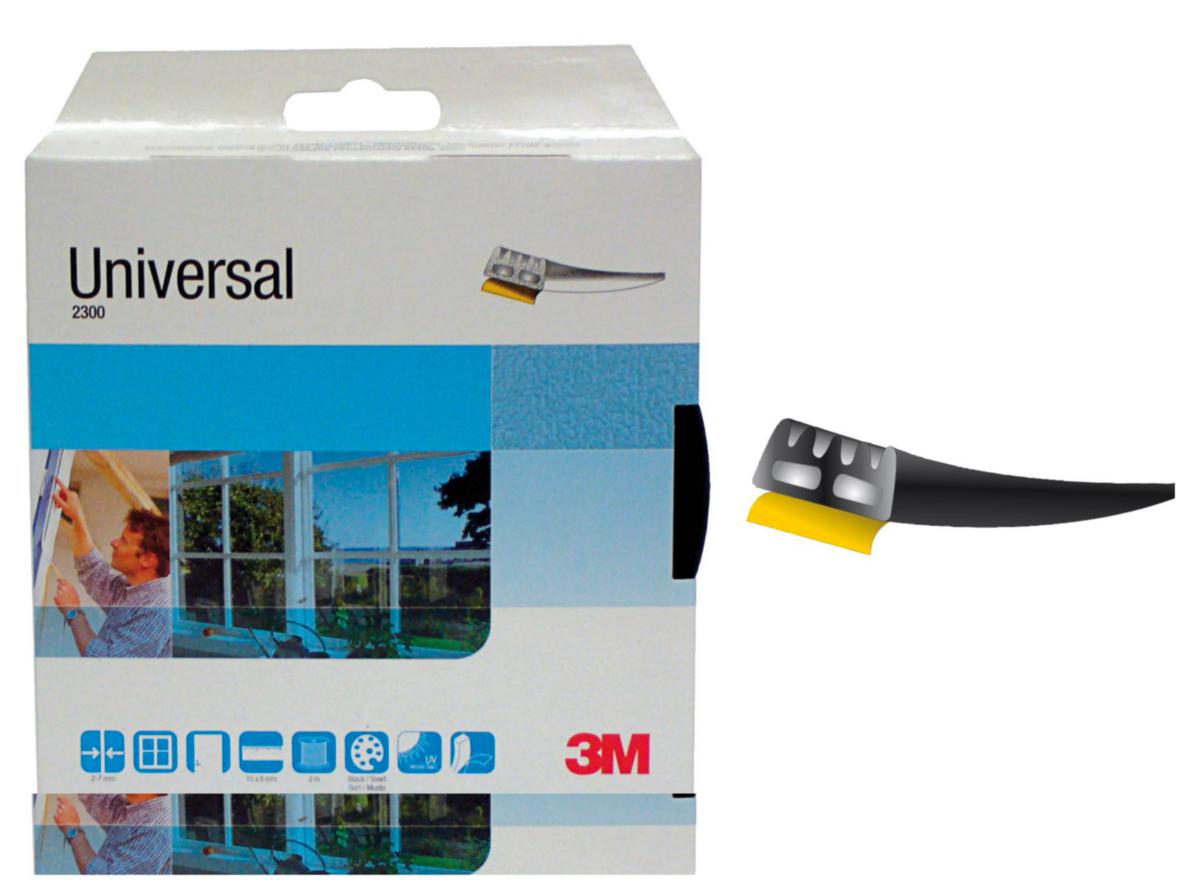 Tätningslist 3M Universal - TÄTN.LIST UNI-LIST 2M 2300 15X8MM SVART SJH EPDM GUMMI