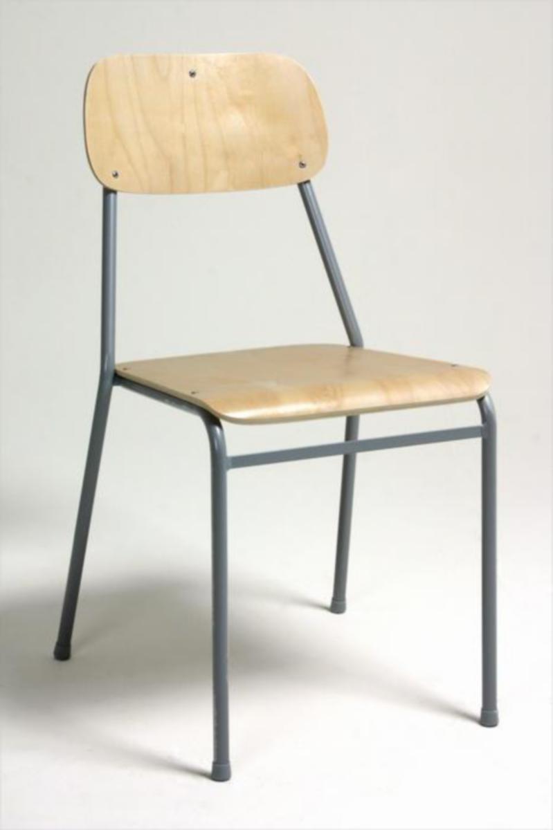 Stol Oldie - STOL OLDIE STAPELBAR FORMPRESSAD BJÖRK / ALULACK