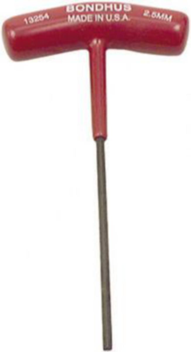 Sexkantnyckel Bondhus med T-handtag - SEXKANTNYCKEL BONDHUS T-HANDT BT 6.0MM KLINGLÄNGD 240MM