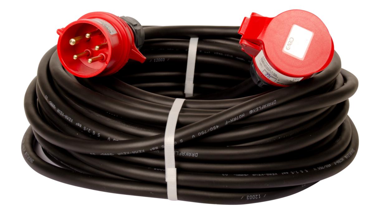 Skarvsladd 400 V - KABEL 32A 25M RDOE 5G6 3-FAS GELIA 01.0131-25