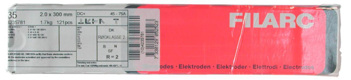 Elektrod Filarc 35 - ELEKTROD FILARC 35  2.5X 350MM HYLSA = 4.7 KG