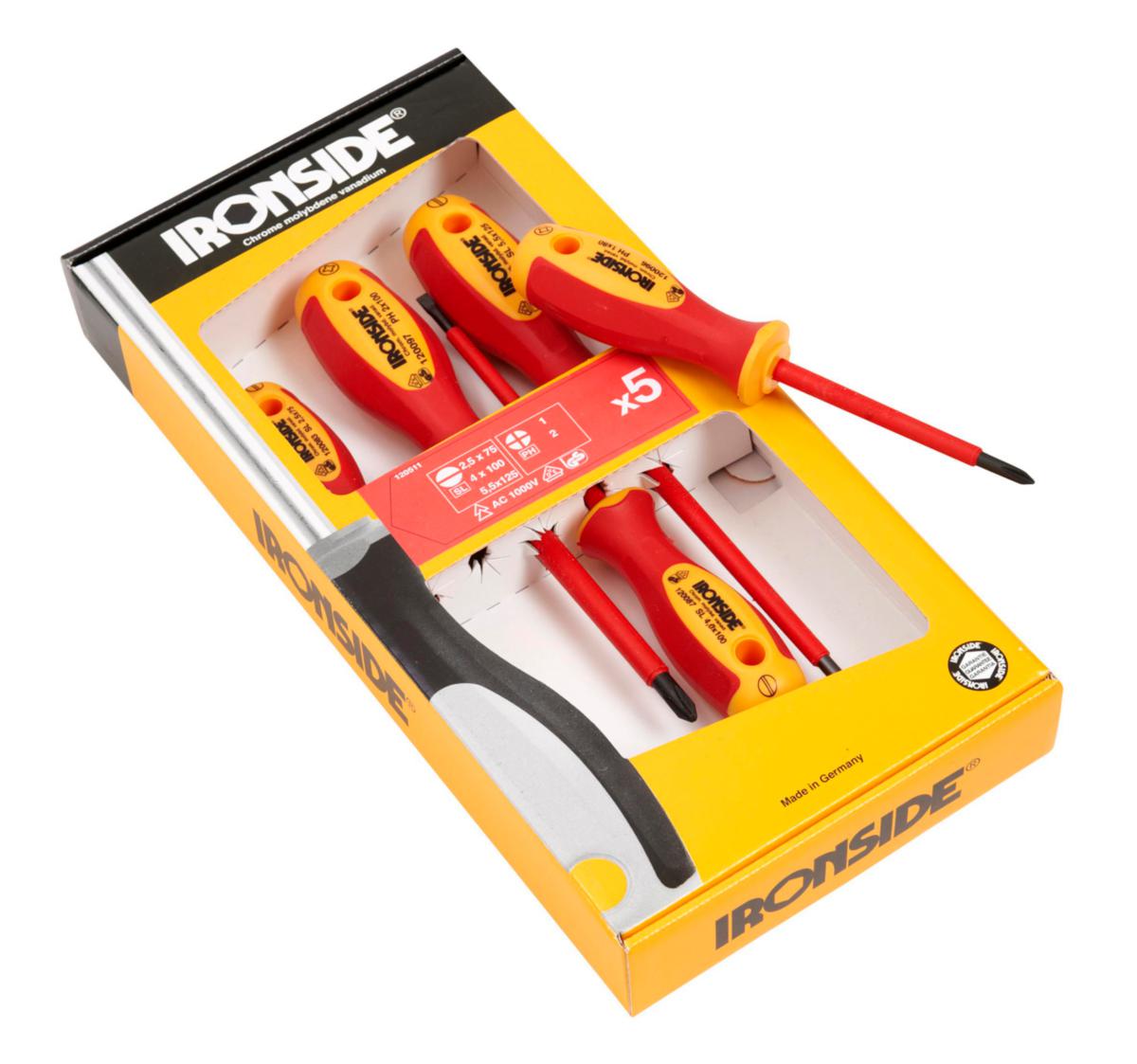 Skruvmejselsats Ironside 1000V - SKRUVMEJSELSATS 1000V 5ST 2-KOMP.IRONSIDE 120511