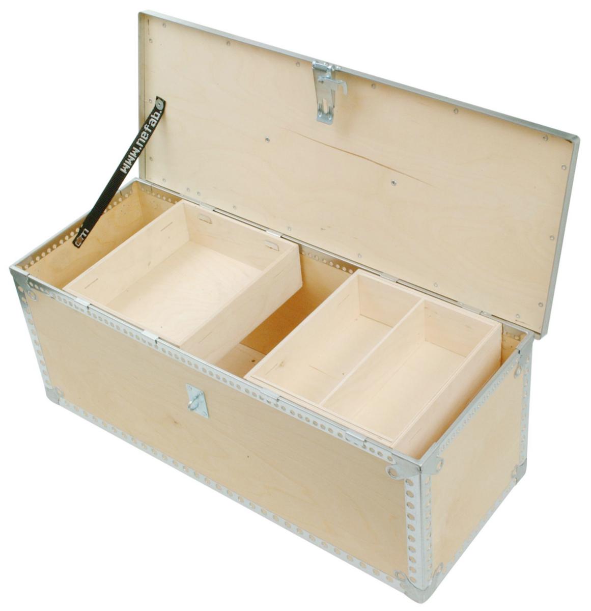 Verktygslåda med två insatslådor - VERKTYGSLÅDA 670X250X250MM TRÄ 2300973
