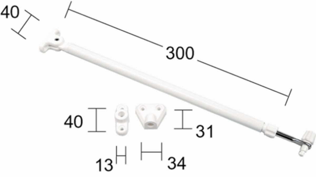 Balkongdörrhållare Habo 231 - BALKONGDÖRRHÅLLARE 231 VIT SB HABO 53256