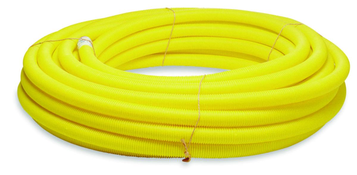 Kabelrör SRN DVS, korrugerade, gul, i ring - KABELRÖR DVS 50/42 GUL 50M UTV/KORRUGERAT. INV/SLÄTT