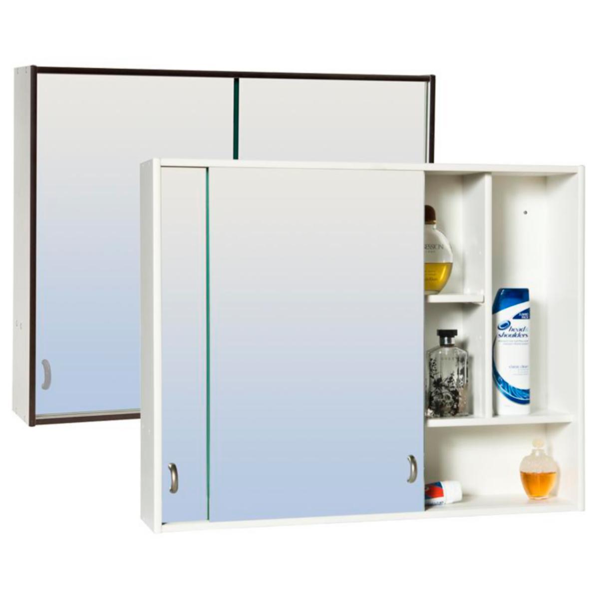 Badrumsskåp Skåform 12 Basic/Polar - BADRUMSSKÅP SKÅFORM 12 POLAR SPEGELSKJUTDÖRRAR 650X525MM
