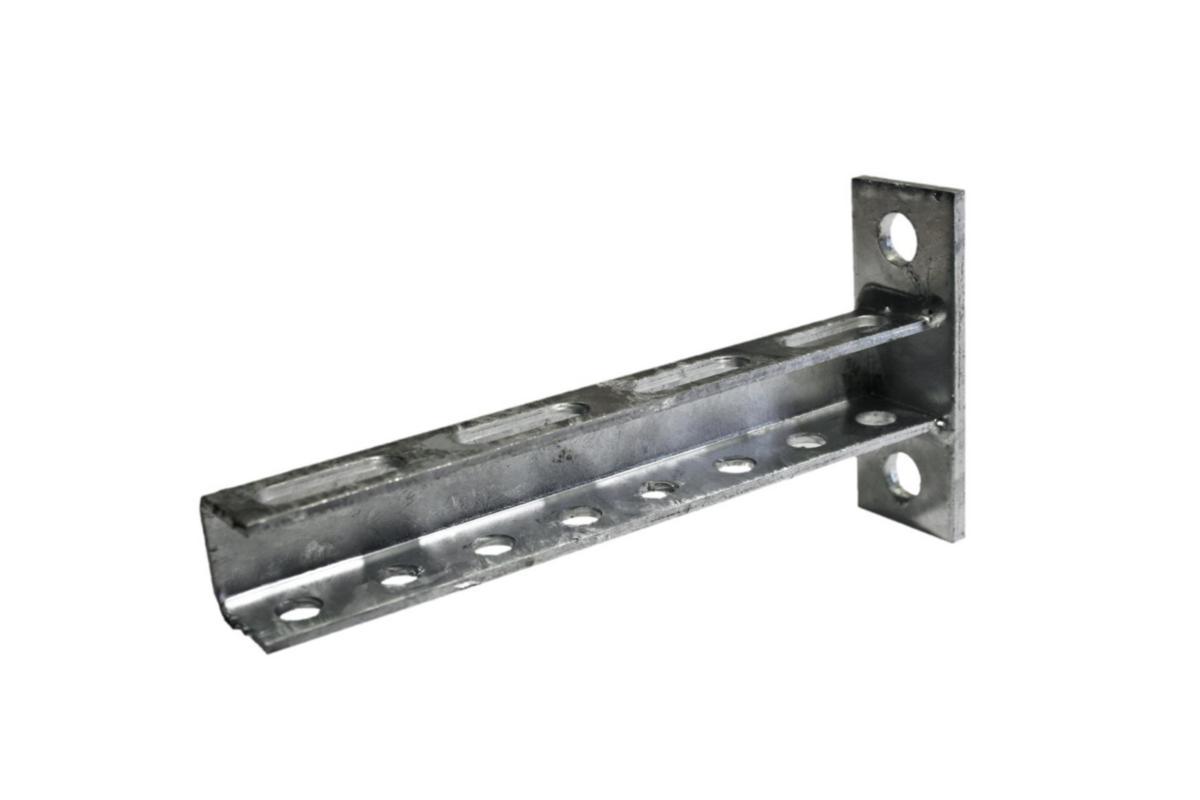 Konsoler J913, U-profil, varmförzinkade Fzv - KONSOL FZV JU913-200 RYGGPLATTA 100X40X5MM