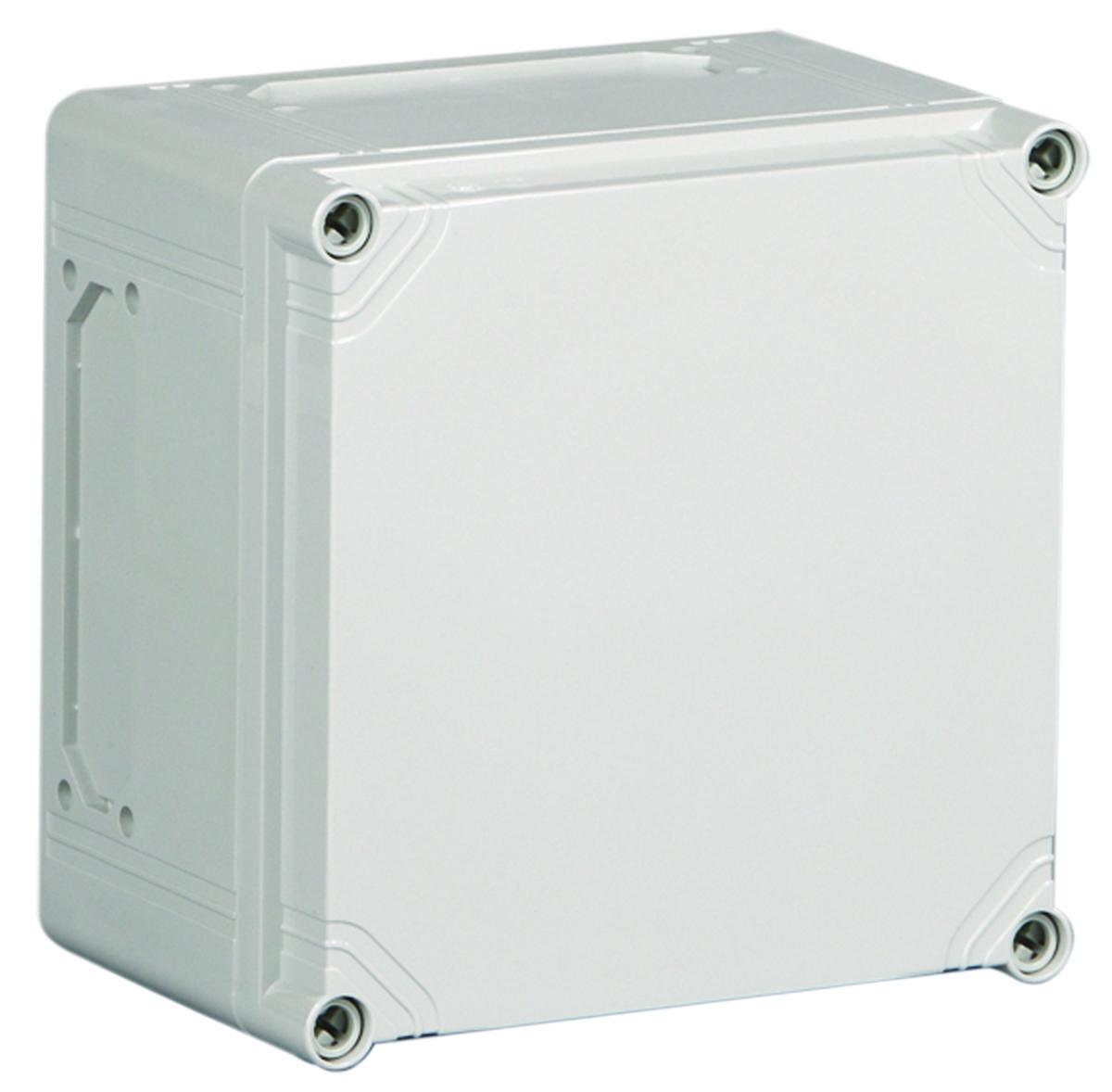 Kapsling Cubo C, med grått lock - APPARATLÅDA CPCF 202013G 4XFL13 KNOCK-OUTS