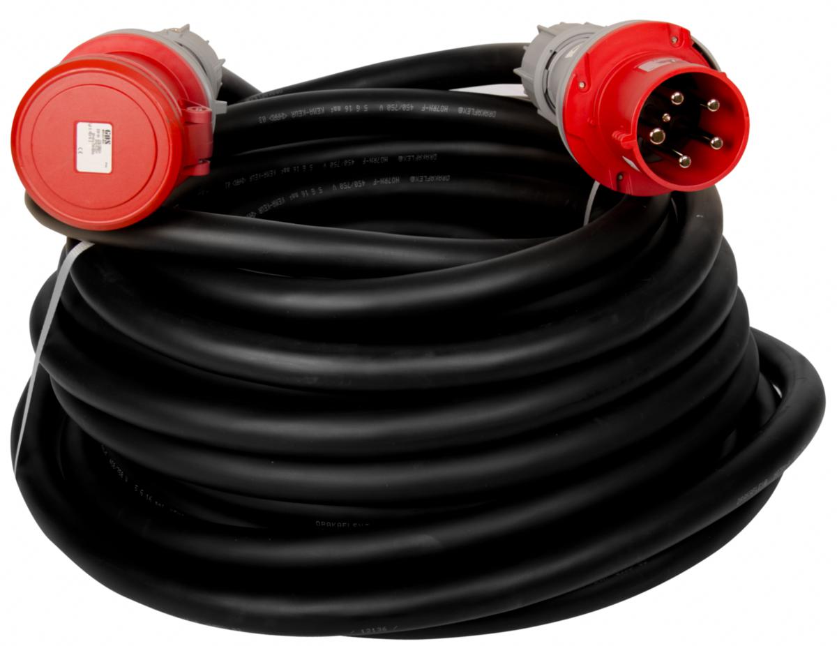 Skarvsladd 400 V - KABEL 63A 25M RDOE 5G16 3-FAS GELIA 8/PALL 01.0132-25