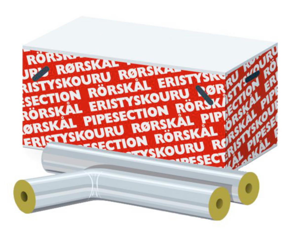 Rörskål Rockwool Flex isolertjocklek 50 mm med tejp, Rockwool - RÖRSKÅL FLEX 22/50 1000MM (9M/FRP)(81M/PALL)