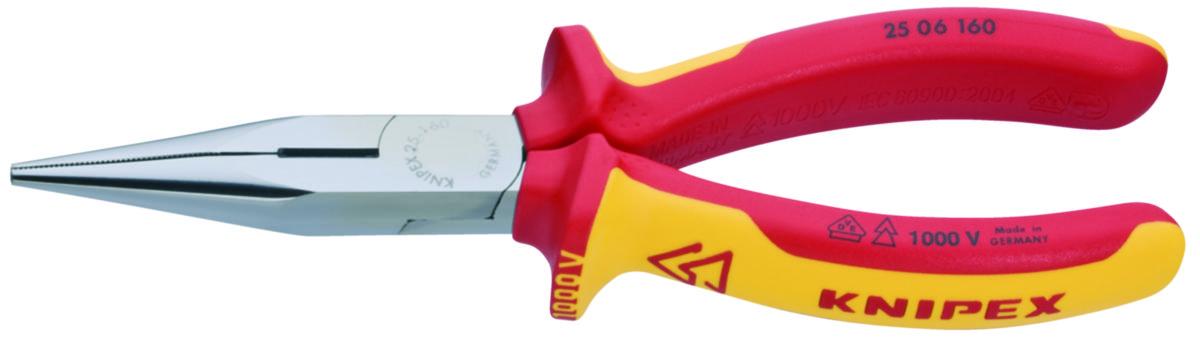 Spetstång Knipex 2506 1000V - SPETSTÅNG KNIPEX 2506-160MM VDE ISOLERAD