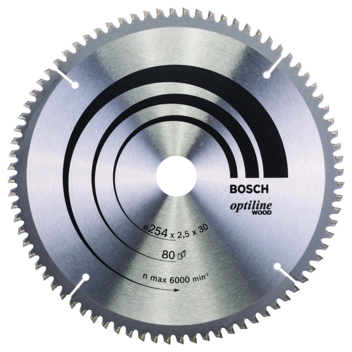 Sågklinga Bosch Trä t kap-& gersåg - CIRKELSÅGKL 254X2.5X30MM 80T - BOSCH 2608640437