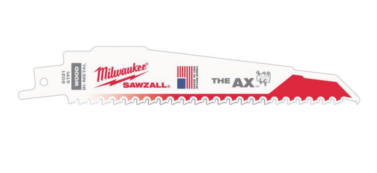 Tigersågblad Milwaukee The Ax för trä med spik - TIGERSÅGBL.5/8X150 AX 8021 25/ MILWAUKEE 48008021