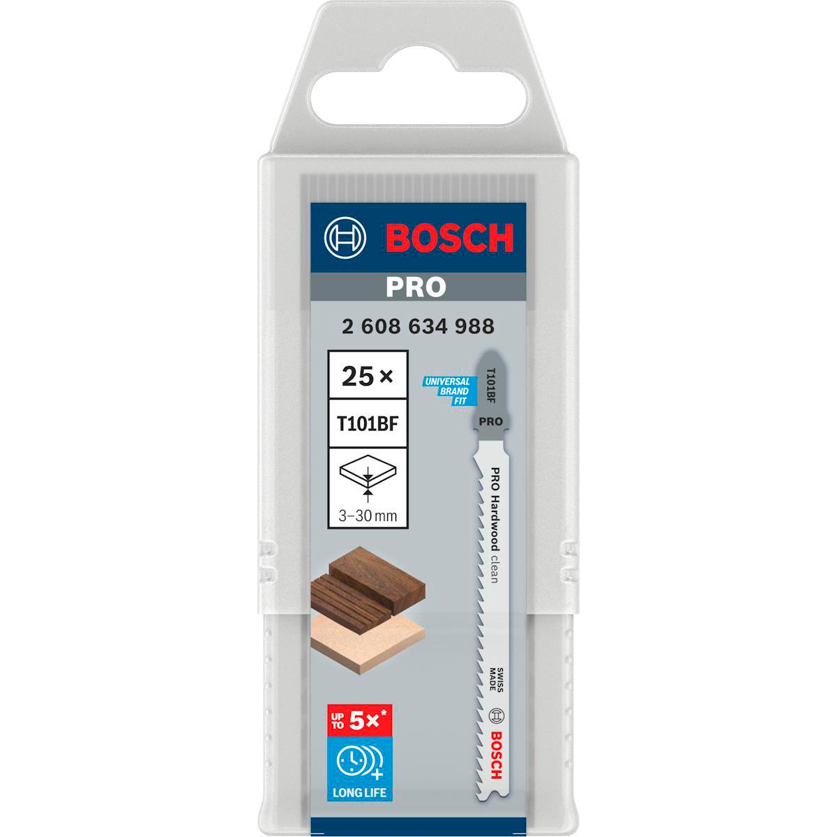 Sticksågblad Bosch PRO BIM Hårt Trä - STICKSÅGBL.T101BF 25-P BOSCH 2608634988