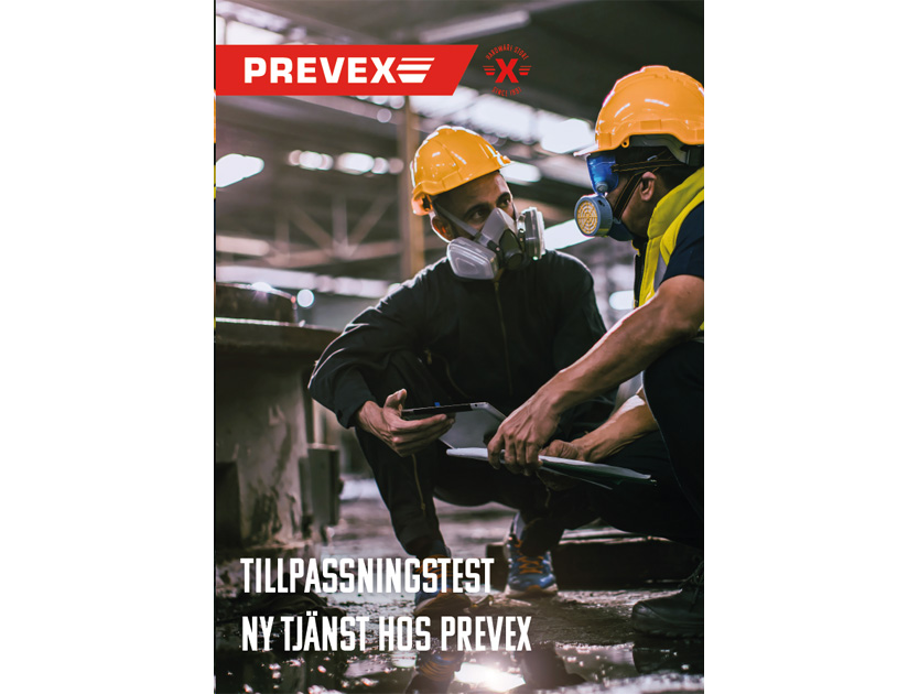 framsida på en katalog för prevex nya tjänst tillpassningstest