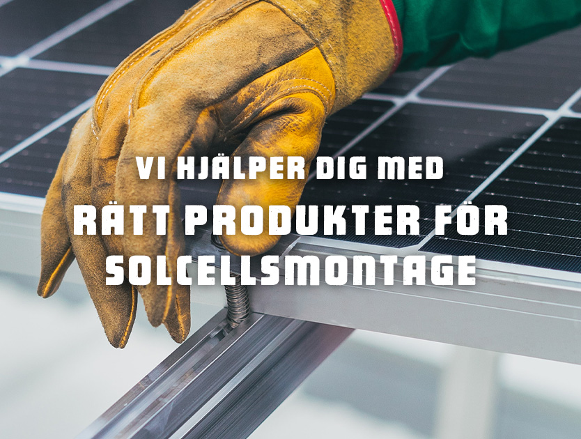 informationsbild, vi hjälper dig med rätt produkter för solcellsmontage